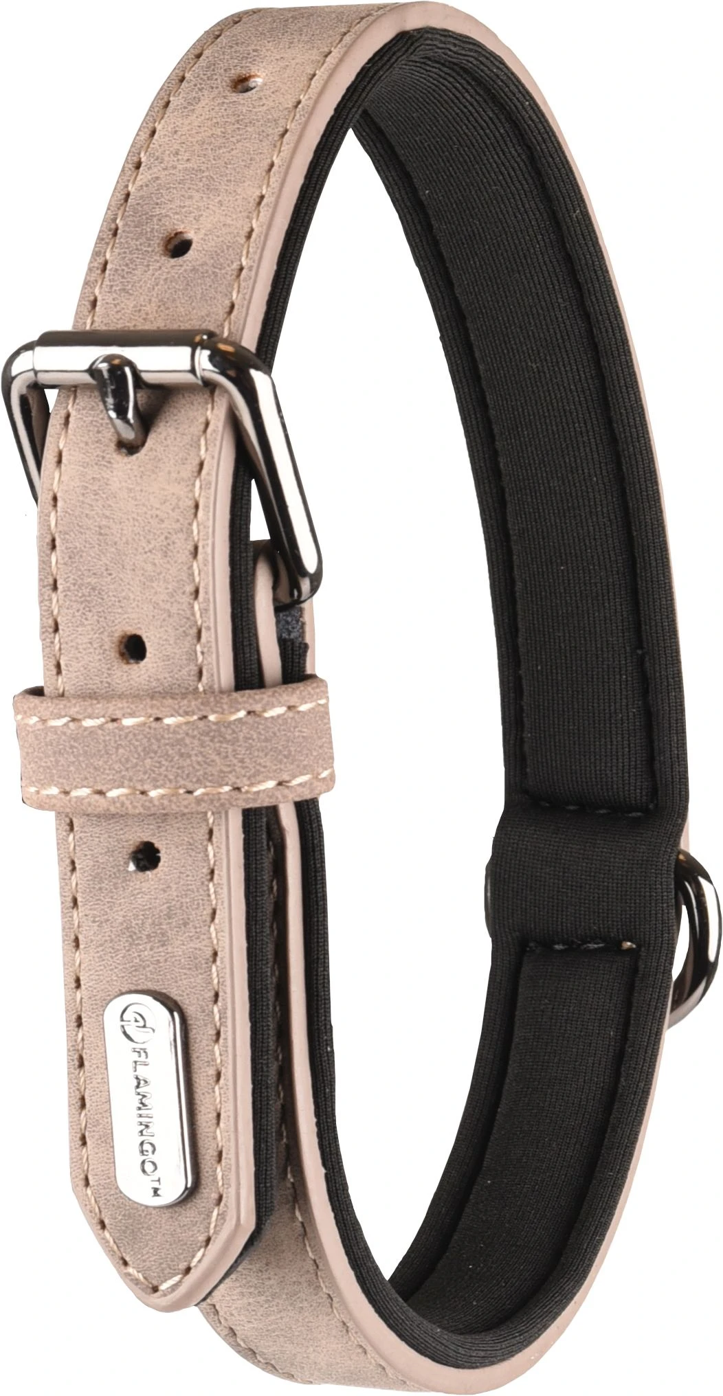 Flamingo Collier Delu Taupe 47/57cm 30mm 1 Flamingo Collier Delu Taupe 47/57cm 30mm