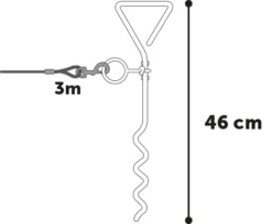 Flamingo Piquet D'attache Pilka 46cm Avec CÃ¢ble 3m -Magasin De Fournitures Pour Animaux Et Chiens De Qualité 1a0f83937b842bd562696388a14acf7de2c27f72b2d639231e29efbefadd28fd