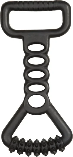 Flamingo Jouet Chien Gladiator à Tirer En Caoutchouc Noir 19x13x3,5cm