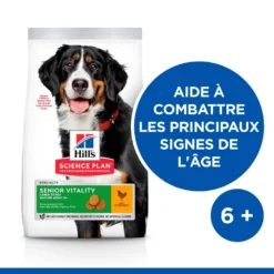 Hill's Mature Youthful Vitality Large Breed Poulet 14kg 8 Hill's Mature Youthful Vitality Large Breed Poulet 14kg -Magasin De Fournitures Pour Animaux Et Chiens De Qualité 52742025964 2 science plan senior vitaity chien large croquettes poulet