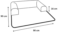 Flamingo Protection De Canapé Conrad Gris 90x90x16cm -Magasin De Fournitures Pour Animaux Et Chiens De Qualité 5ae42e83518077db16676f0587b1d046aee543d4ca0c5bf6e562ba0e87ed2007