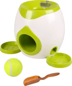 Flamingo Jouet Chien Wilson Jouet Automatique De Balle Et Friandises Interactif+ Balle De Tennis 18cm