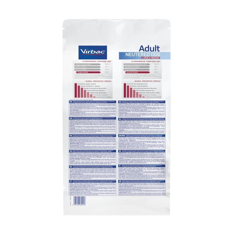 Virbac Veterinary Hpm Adult Neutered Large & Medium Pour Chien 3kg 4 Virbac Veterinary Hpm Adult Neutered Large & Medium Pour Chien 3kg – Image 4