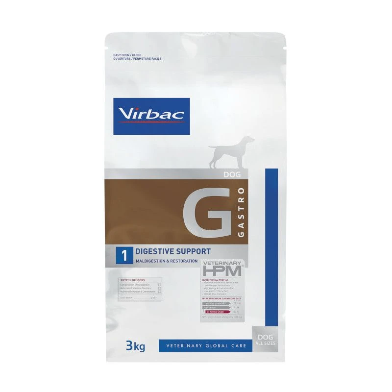 Virbac HPM Digestive Support G1 Pour Chien 3kg 1 Virbac HPM Digestive Support G1 Pour Chien 3kg