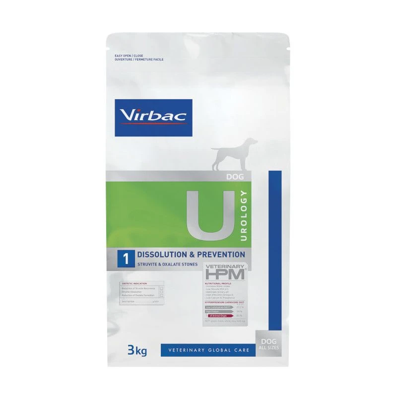 Virbac HPM Urology Struvite Diss & Prevention U1 Pour Chien 3kg 1 Virbac HPM Urology Struvite Diss & Prevention U1 Pour Chien 3kg