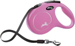 Laisse Flexi New Classic Sangle S/5m Rose