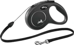 Laisse Flexi New Classic Cordon M/8m Noir