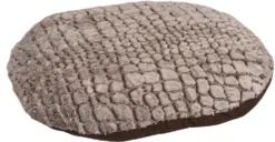 Flamingo Coussin Snoozzy Ovale Fermeture Eclair Brun 70x56x8cm