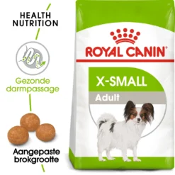 Royal Canin Extra Small Adult Pour Chien 1,5kg -Magasin De Fournitures Pour Animaux Et Chiens De Qualité royal canin x small adult volwassen hond zeer kleine hondenrassen hero packshot 1